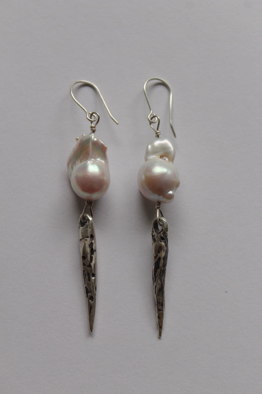 Pearl and Fang /Moonfang Earrings / Pearl and Thorn / Undertow Earrings